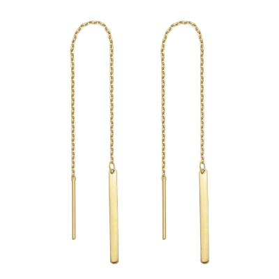 BRINCO PENDURADO PLACA EM OURO 18K