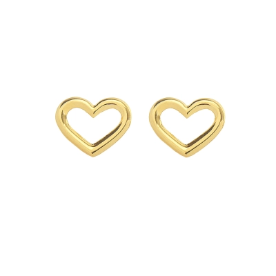BRINCO SINGULAR CORAÇÃO LISO VAZADO OURO 18K