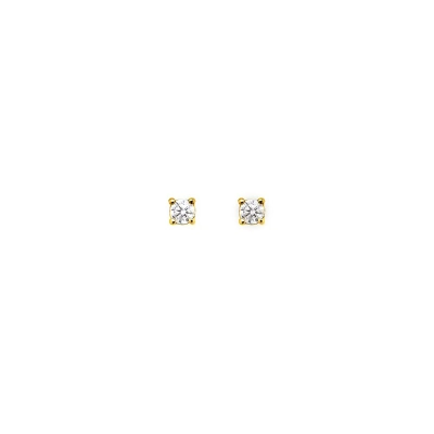 BRINCO SOLITÁRIO EM OURO 18K DIAMANTE 0,10CT