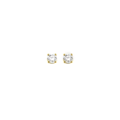 Brinco Solitário em Ouro 18K com Diamante 0,20ct