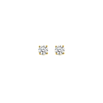 Brinco Solitário em Ouro 18K com Diamante 0,30cts