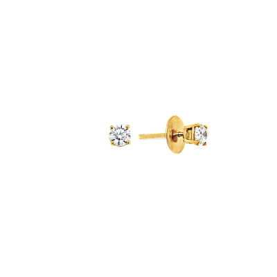Brinco Solitário em Ouro 18K com Diamante 0,60cts