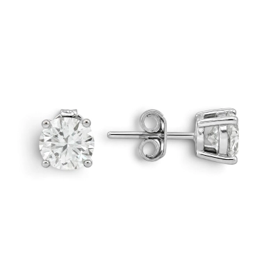 Brinco Solitário Moissanite Prata 925