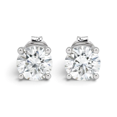 Brinco Solitário Moissanite Prata 925