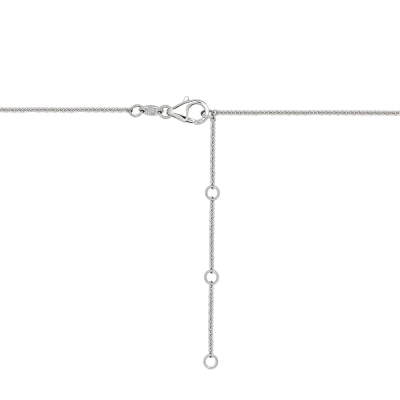 COLAR ARREPIO MEIA RIVIERA EM OURO BRANCO 18K COM DIAMANTES E GOTA EM ESMERALDA