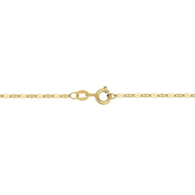 COLAR BAGUETE TOPÁZIO COM LETRA M EM OURO 18K 45CM