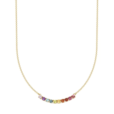 COLAR CENTRO RIVIERA COLOR EM OURO 18K 45CM