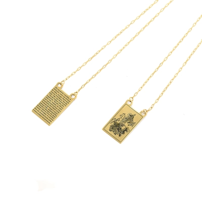 Colar Escapulário Herdeiro São Jorge Ouro 18k