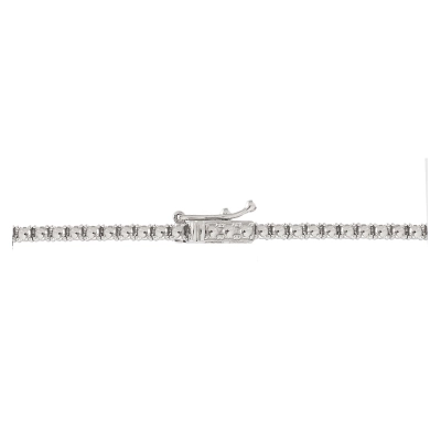 COLAR MEIA RIVIERA DEGRADÊ EM OURO BRANCO 18K COM DIAMANTES 3,5CT