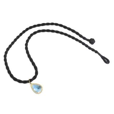 COLAR OASIS GOTA TOPÁZIO OURO 18K