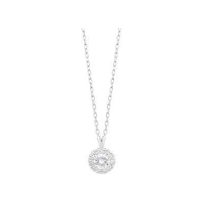 Colar Pingente Zircônias Prata 925