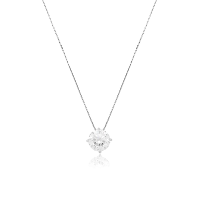 Colar Enlace Ponto De Luz Moissanite Prata 925
