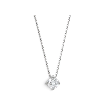 Colar Ponto De Luz Prata 925 Com Moissanite