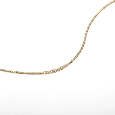 COLAR RIVIERA DIAMANTES OURO 18K