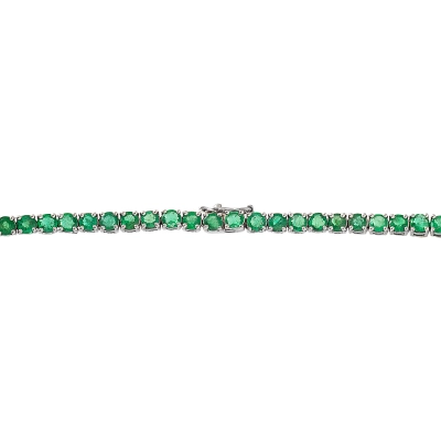 COLAR RIVIERA ESMERALDAS EM OURO BRANCO 18K 40CM