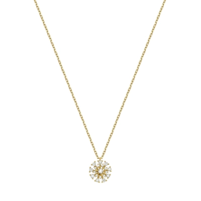 COLAR TATO REDONDO EM OURO 18K COM DIAMANTES 0,25CT 45CM