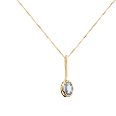Colar Topázio Sky Oval Ouro 18k