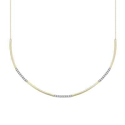 COLAR TUBO RIVIERA EM OURO 18K COM DIAMANTES 1,21CT 40CM