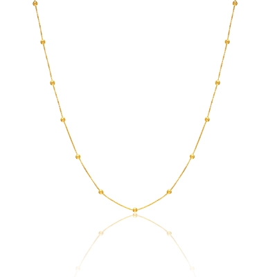 COLAR VENEZIANO COM BOLAS EM OURO 18K 45CM