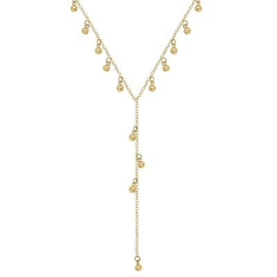 COLAR Y BOLAS EM OURO 18K 50CM