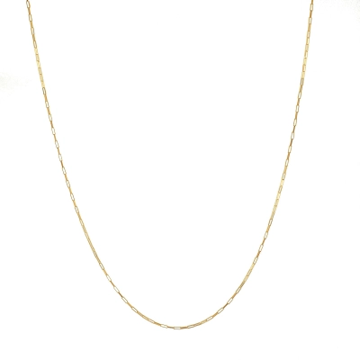 CORDÃO CADEADO ALONGADO EM OURO 18K 60CM