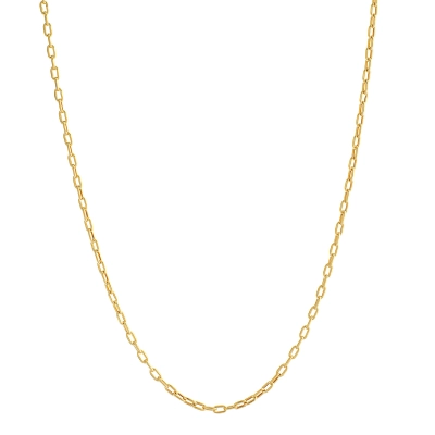 CORDÃO CADEADO REDONDO EM OURO 18K 60CM