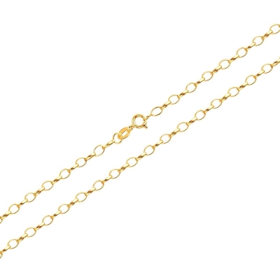 CORDÃO ELO OVAL EM OURO 18K COM 40CM