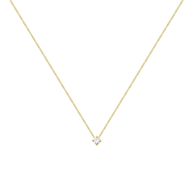 COLAR PONTO DE LUZ OURO 18K DIAMANTE 45CM 0,05CT