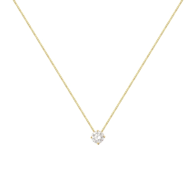 Gargantilha Ponto de Luz Ouro 18K com Diamante 45cm 0,25ct