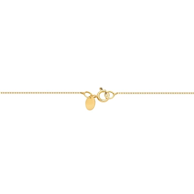 COLAR CÍRCULO COM TOPÁZIO BRANCO EM OURO 18K 42CM
