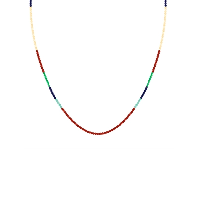 Gargantilha Fio Color Com Ouro 18k.