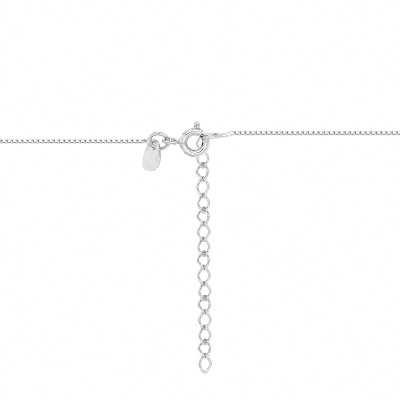 Gargantilha Gota em Prata 925 com Zircônia e Ródio 45cm