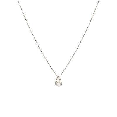 Gargantilha Gota em Prata 925 com Zircônia e Ródio 45cm