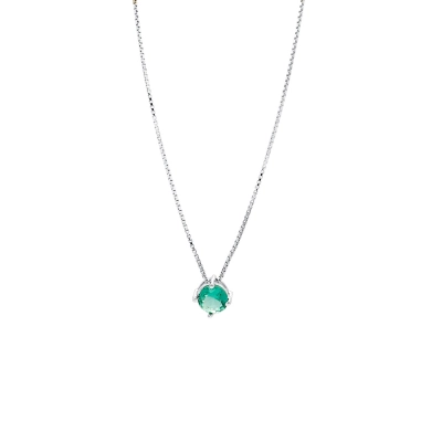 Gargantilha Ponto de Luz Prata 925 Zirc Turmalina RD 45cm