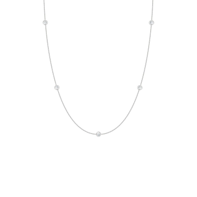 Gargantilha Zircônias em Prata 925 com Ródio 60/65cm