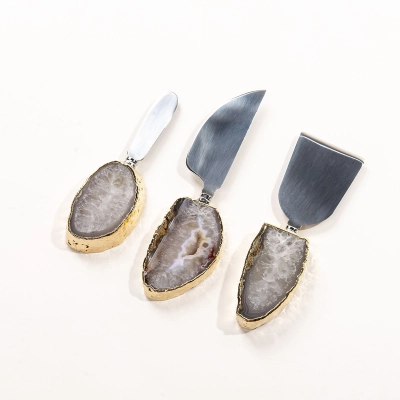 KIT UTENSÍLIOS QUEIJO CRISTAL ÁGATA - LINHA HOME