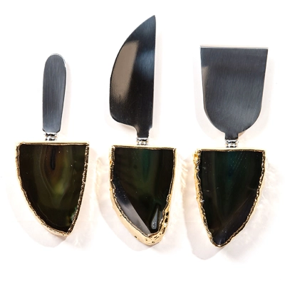 KIT UTENSÍLIOS QUEIJO VERDE ÁGATA - LINHA HOME