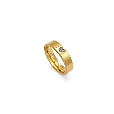Par de Alianças Amor Infinito em Ouro 18K