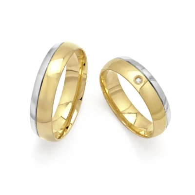 Par de Alianças True Love em Ouro 18K