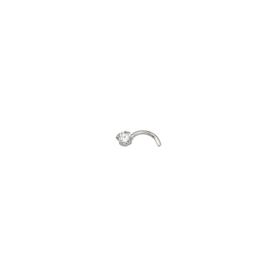 PIERCING NARIZ ANZOL COM ZIRCÔNIA EM PRATA 925 COM RÓDIO