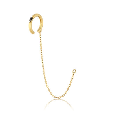 PIERCING ARGOLA COM ESPINÉLIO EM OURO 18K