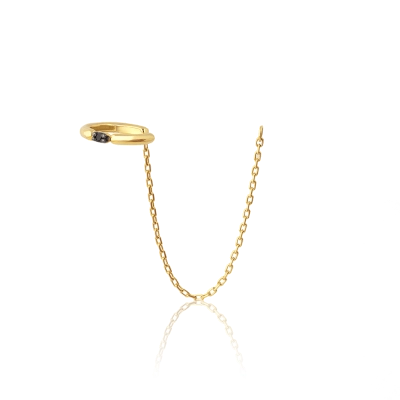 PIERCING ARGOLA COM ESPINÉLIO EM OURO 18K
