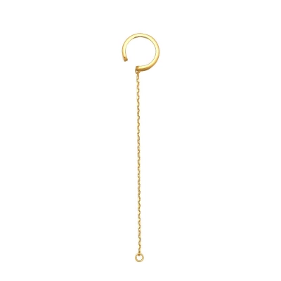 Piercing Argola Topázio Branco em Ouro 18k