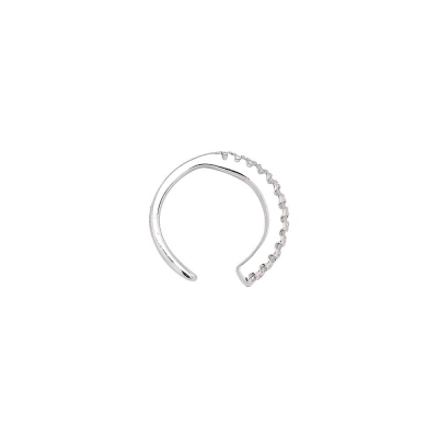 PIERCING ORELHA FIO ZIRCÔNIA EM PRATA 925 COM RÓDIO