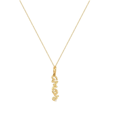 PINGENTE AMOR TOPÁZIO BRANCO EM OURO 18K