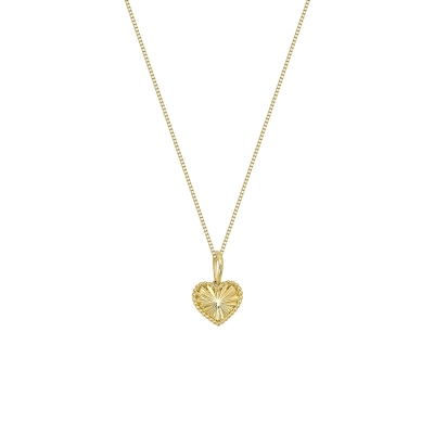 PINGENTE CORAÇÃO DIAMANTADO EM OURO 18K