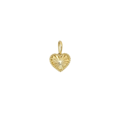 PINGENTE CORAÇÃO DIAMANTADO EM OURO 18K