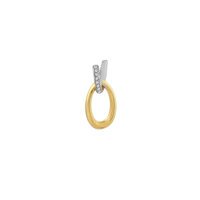Pingente Ninho Gota Nó Ouro 18k e Diamantes