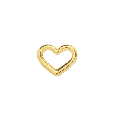 PINGENTE SINGULAR CORAÇÃO LISO VAZADO OURO 18K