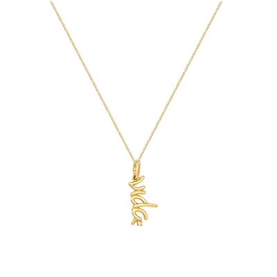 Pingente Vida C/Topázio Incolor Em Ouro 18k.